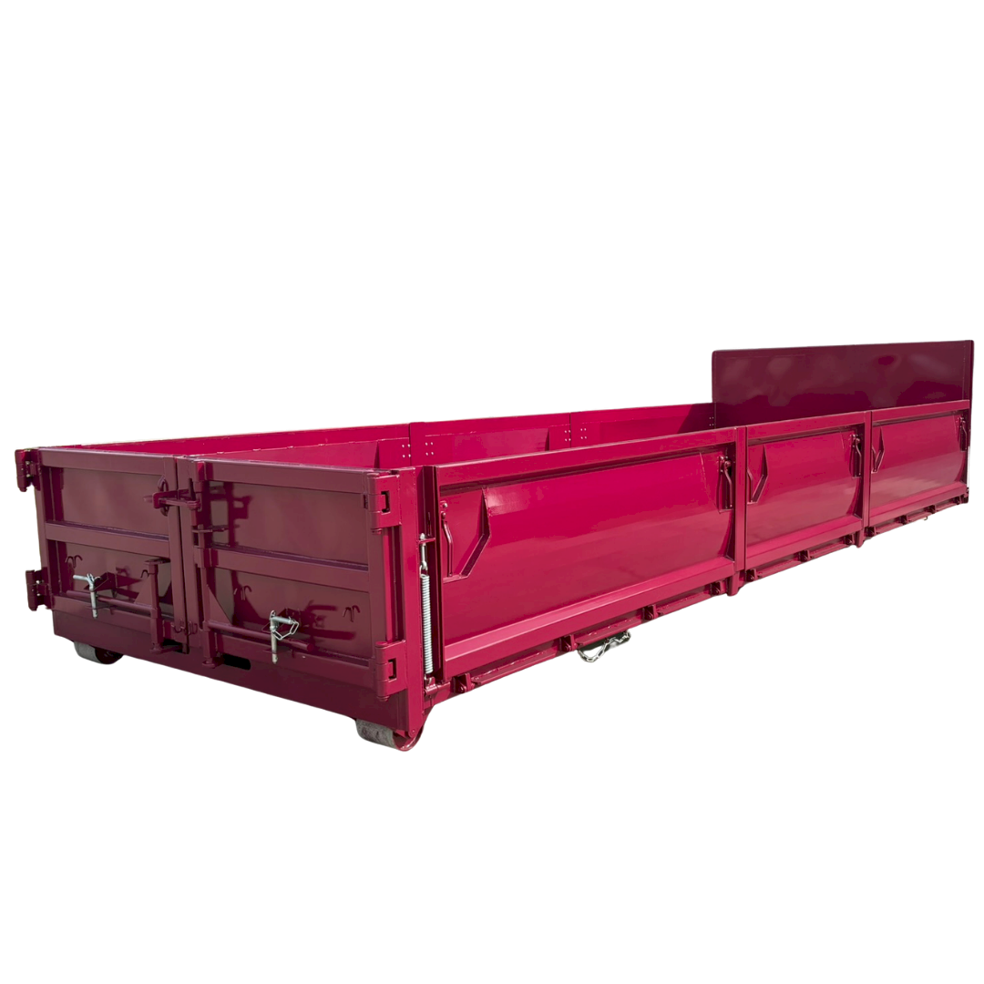 Containers with folding side doors